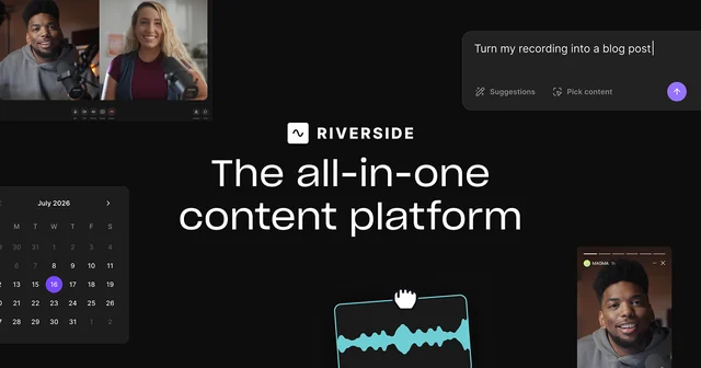 Visual for this record: Riverside's tiers gate export quality, not recording time
