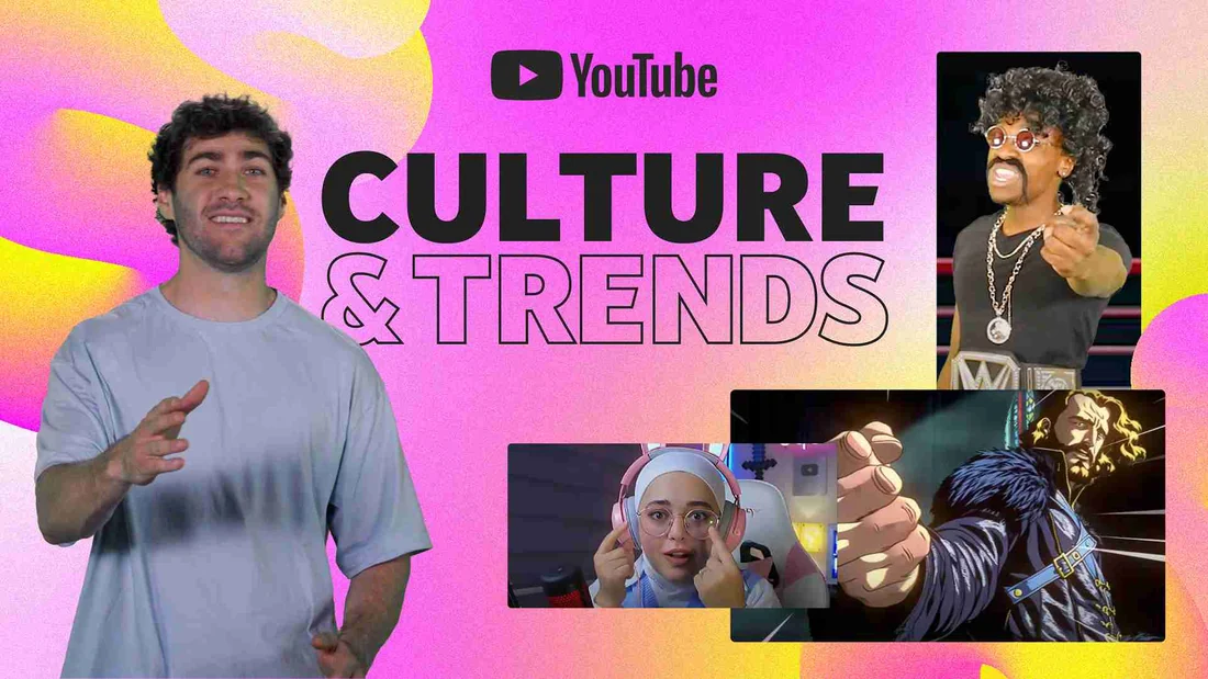 Visual located for this record and pending provenance review: YouTube's trends report blends its own data with a hired survey